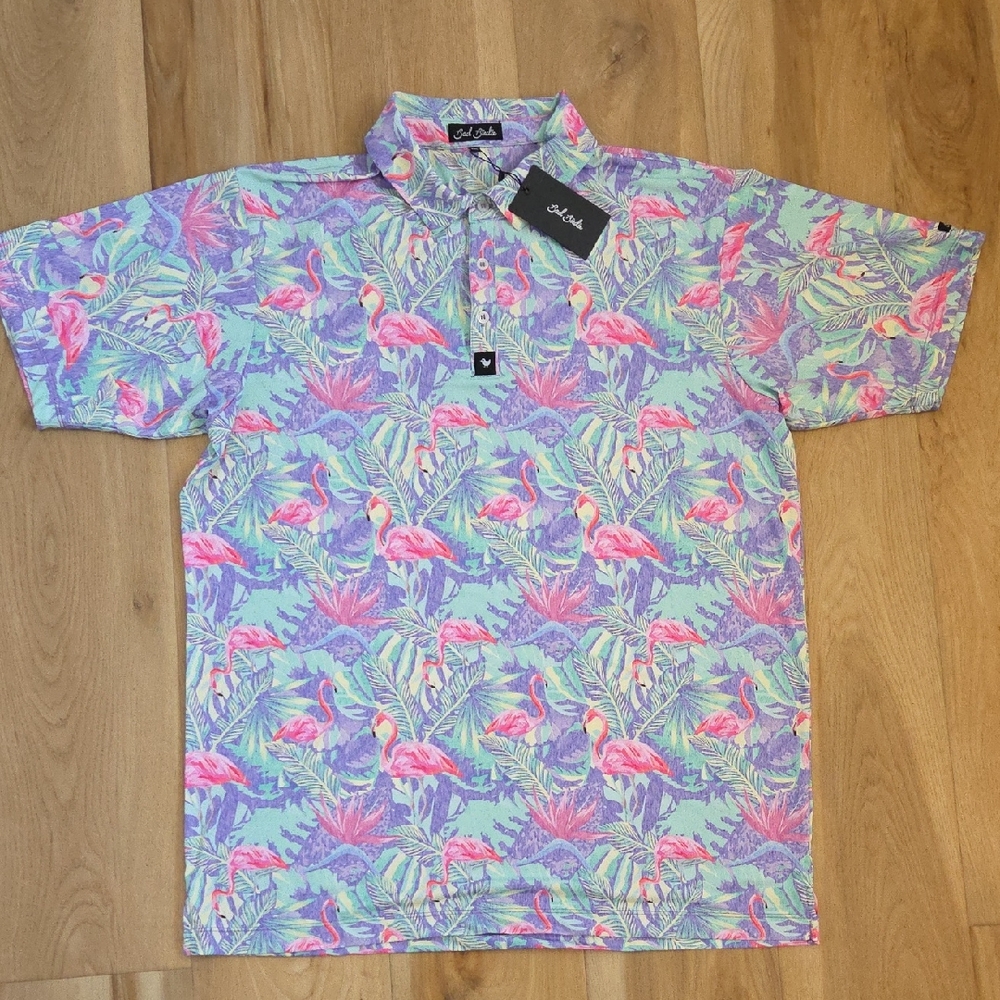 NWT Bad Birdie Mingos Polo Shirt Size XL